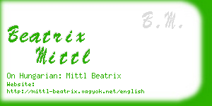 beatrix mittl business card